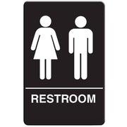 VISTA Unisex Restroom Sign, Black - RS6003 - TotalRestroom.com