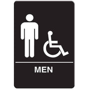 VISTA Men's ADA Restroom Sign, Black - RS6004 - TotalRestroom.com