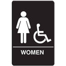 VISTA Women's ADA Restroom Sign, Black - RS6005 - TotalRestroom.com
