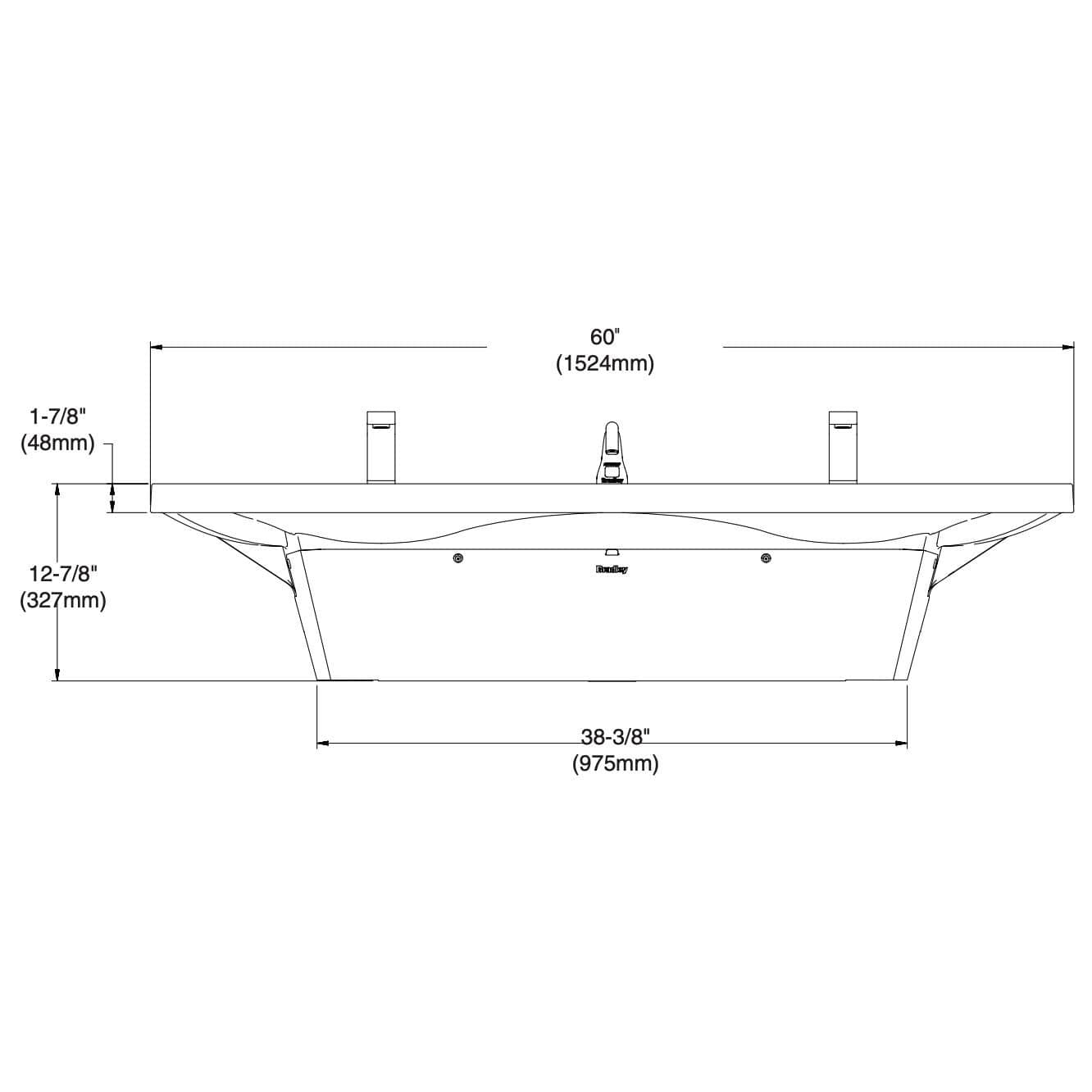 Bradley Verge Commercial Handwashing Sink - LVS-Series, Two-Station, LVSD2 - TotalRestroom.com