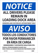 NMC NOTICE DRIVERS REMAIN BILINGUAL, 14X10, PS VINLY - ESN519PB - TotalRestroom.com