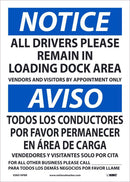 NMC NOTICE DRIVERS REMAIN BILINGUAL, 14X10, REMOVABLE PS VINLY - ESN519PBR - TotalRestroom.com