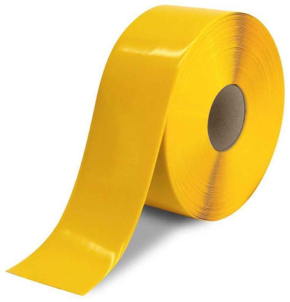 NMC 50 Mil Heavy Duty Floor Tape, 4" X 100', Yellow - HDT4Y - TotalRestroom.com