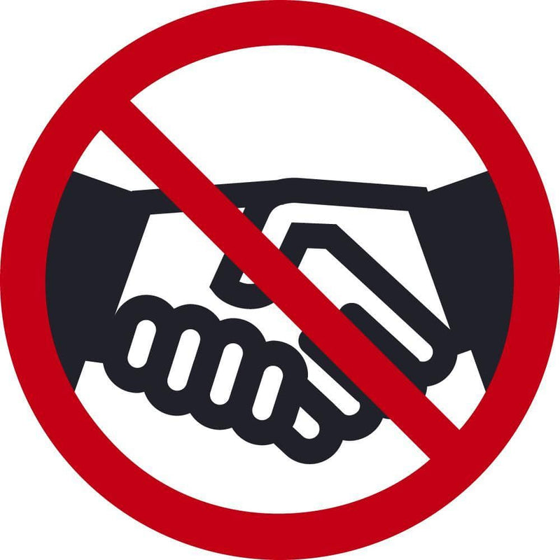 NMC GRAPHIC NO HANDSHAKING, 2 IN DIA, PS VINYL, PK10 - ISO270AP - TotalRestroom.com