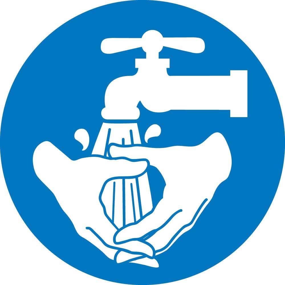 NMC LABEL, GRAPHIC FOR WASH HANDS, 4IN DIA, PS VINYL - ISO417AP - TotalRestroom.com