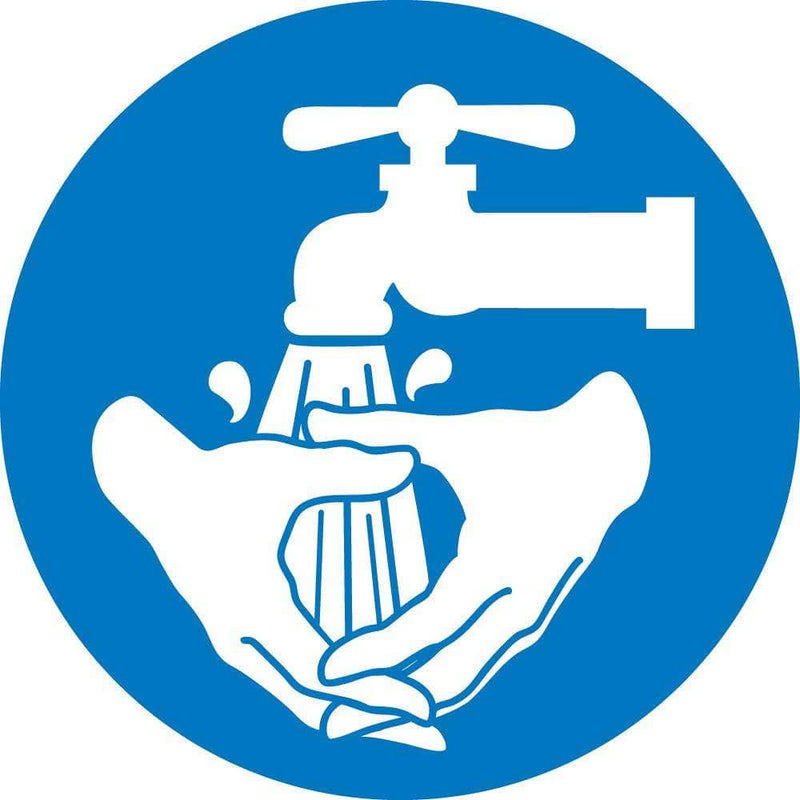 NMC LABEL, GRAPHIC FOR WASH HANDS, 4IN DIA, PS VINYL - ISO417AP - TotalRestroom.com