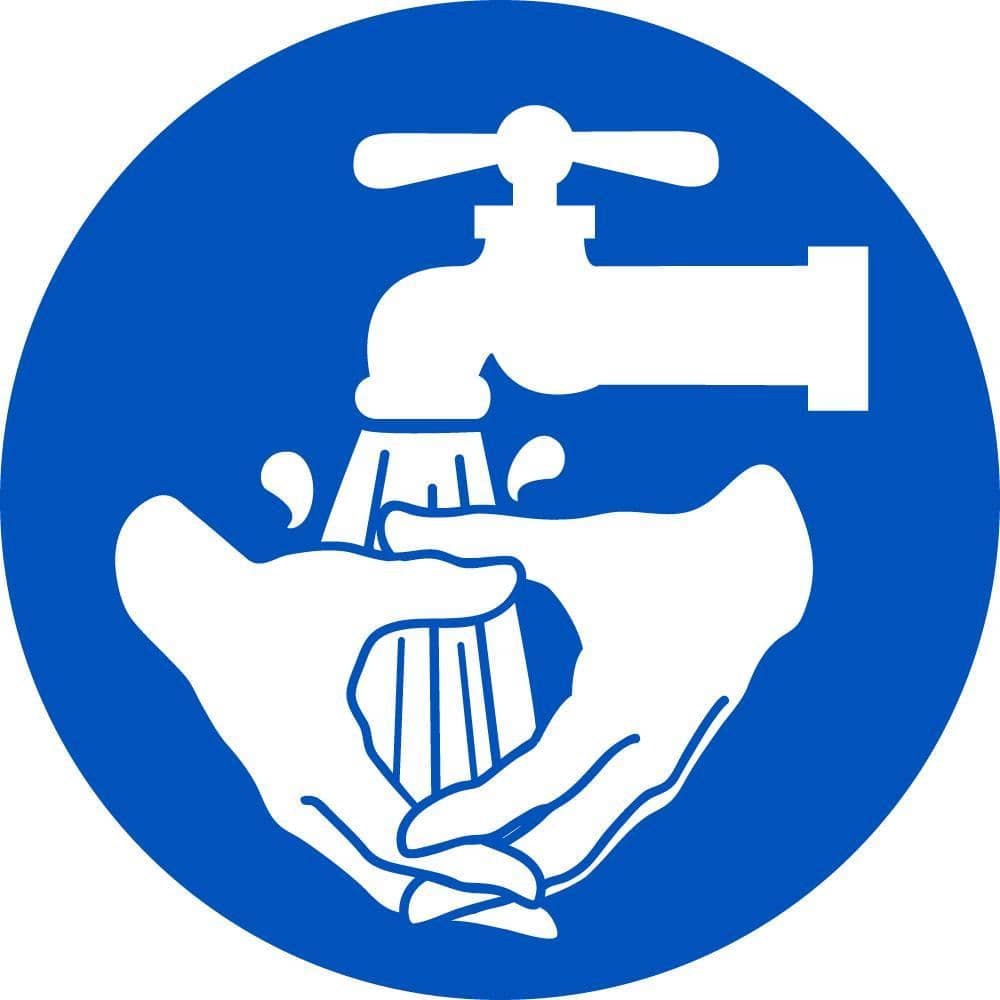 NMC LABEL, GRAPHIC FOR WASH HANDS, 6IN DIA, PS VINYL - ISO617AP - TotalRestroom.com