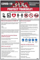 NMC COVID-19 PROTECT YOURSELF POSTER, PACK 5 - PST141PP - TotalRestroom.com
