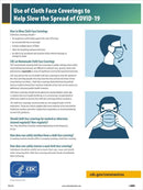 NMC USE OF CLOTH FACE COVERINGS POSTER, 24 X 18 POLYTAG - PST144 - TotalRestroom.com