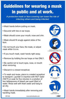 NMC GUIDELINES FOR WEARING A MASK POSTER, 18 X 12, .015 UNRIP VINYL POSTER - PST145C - TotalRestroom.com