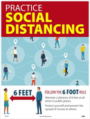 NMC PRACTICE SOCIAL DISTANCING POSTER, 24 X 18 POLYTAG - PST147 - TotalRestroom.com