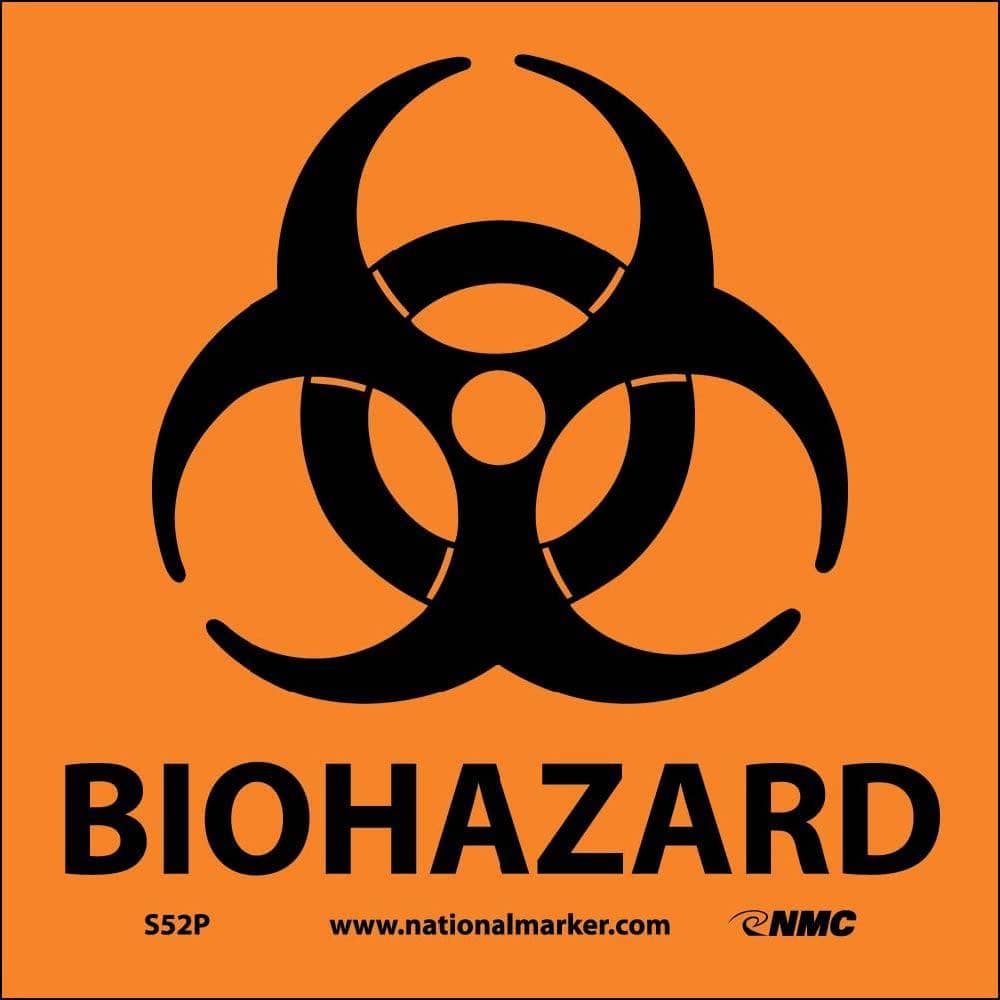NMC BIOHAZARD (W/GRAPHIC), 7X7, PS VINYL - S52P - TotalRestroom.com