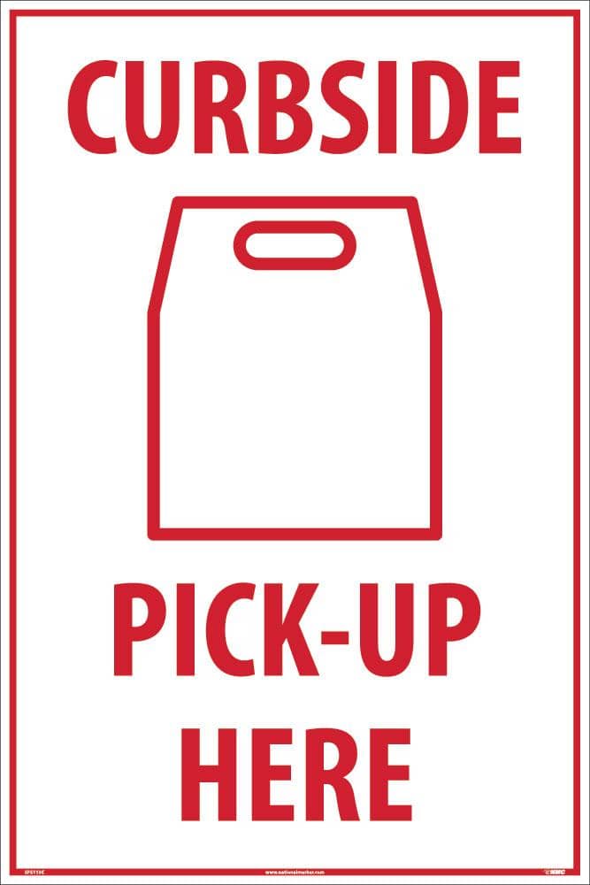 NMC CURBSIDE PICK-UP, A-FRAME SIGNICADE SIGN 36X24 SIGN - SFS113C - TotalRestroom.com