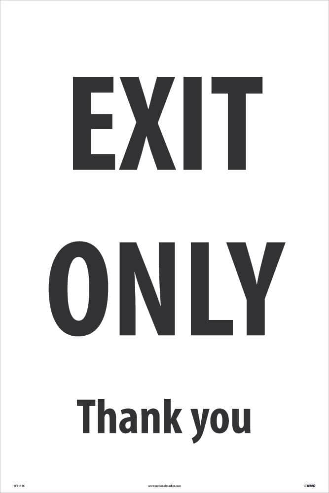 NMC EXIT HERE, 36 X 24 COROPLAST - SFS115C - TotalRestroom.com