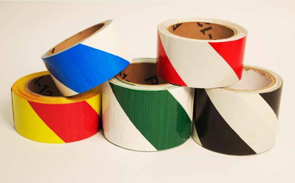 NMC TAPE, HAZARD STRIPE, GREEN/WHITE, 2X36 YDS - T20836 - TotalRestroom.com
