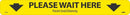 NMC PLEASE WAIT HERE SHOPPING ARROW, RED ON WHITE, WALK ON FLOOR SIGN, 2.25 X 20, PSV NON-SKID LAM, PK10 - WFS8110 - TotalRestroom.com