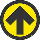 NMC ARROW GRAPHIC, YELLOW ON BLACK, WALK ON FLOOR SIGN, 8 X 8,TEXWALK, PK10 - WFS84TXYL10 - TotalRestroom.com