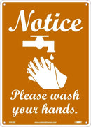 NMC NOTICE PLEASE WASH YOUR HANDS - WH3RB - TotalRestroom.com