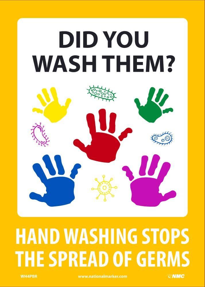 NMC DID YOU WASH THEM? 14X10, REMOVABLE PS VINYL - WH4PBR - TotalRestroom.com