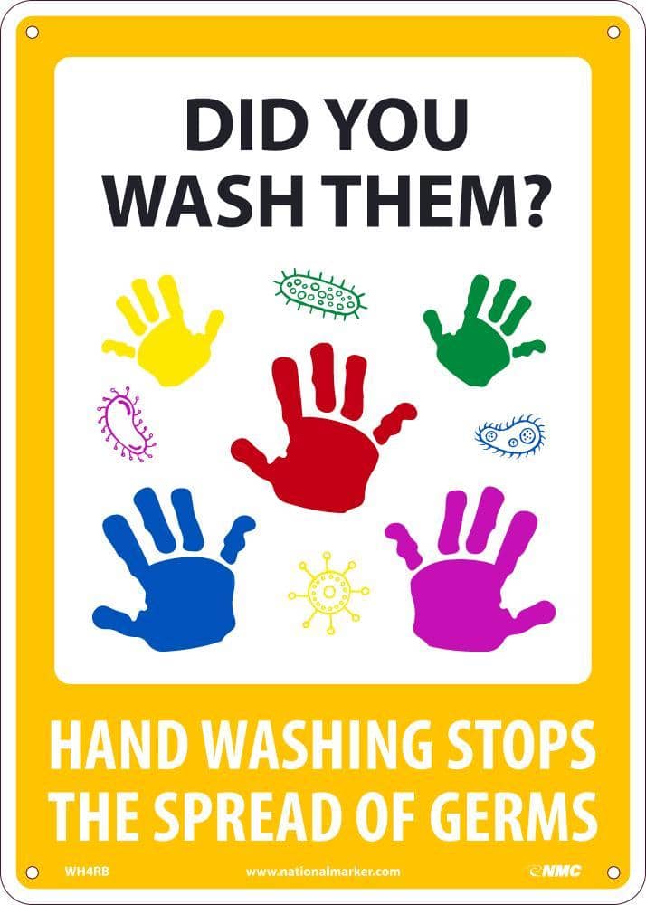 NMC DID YOU WASH THEM? 14X10, .050 RIGID PLASTIC - WH4RB - TotalRestroom.com