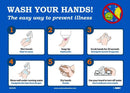 NMC WASH YOUR HANDS, 10X14, PS VINYL - WH5PB - TotalRestroom.com