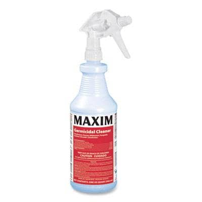 Maxim Germicidal Cleaner, Lemon Scent, 32 oz Bottle, 12/Carton - MLB04100012 - TotalRestroom.com