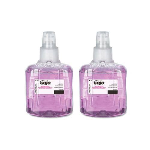 Gojo LTX-12 Touch Free Automatic Soap Dispenser, Foam, Black, Includes 2PK Plum Antibacterial Refills - TotalRestroom.com