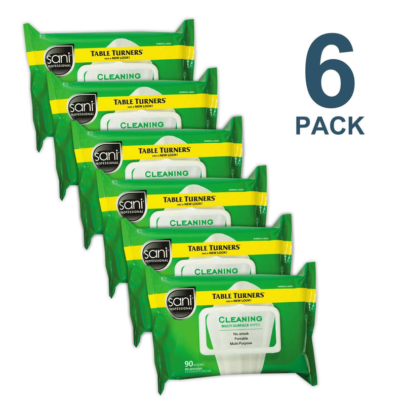 Sani Professional Isopropyl Alcohol Multi-Surface Cleaning Wipes, 11 1/2 x 7, White, 90 Wipes/Pack, 6 Packs/Carton - NICA580FW-6PK - TotalRestroom.com