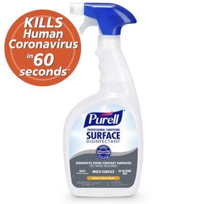 Purell Professional Surface Disinfectant, Fresh Citrus, 32 oz. Bottle, 6/Carton - 3342-06 - TotalRestroom.com
