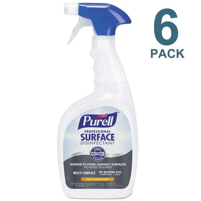 Purell Professional Surface Disinfectant, Fresh Citrus, 32 oz. Bottle, 6/Carton - 3342-06 - TotalRestroom.com