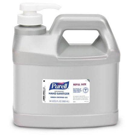 Purell Advanced Hand Sanitizer Refreshing Gel 1/2 Gallon Pump Bottle, 64 oz., 4/Carton - 9684-04 - TotalRestroom.com