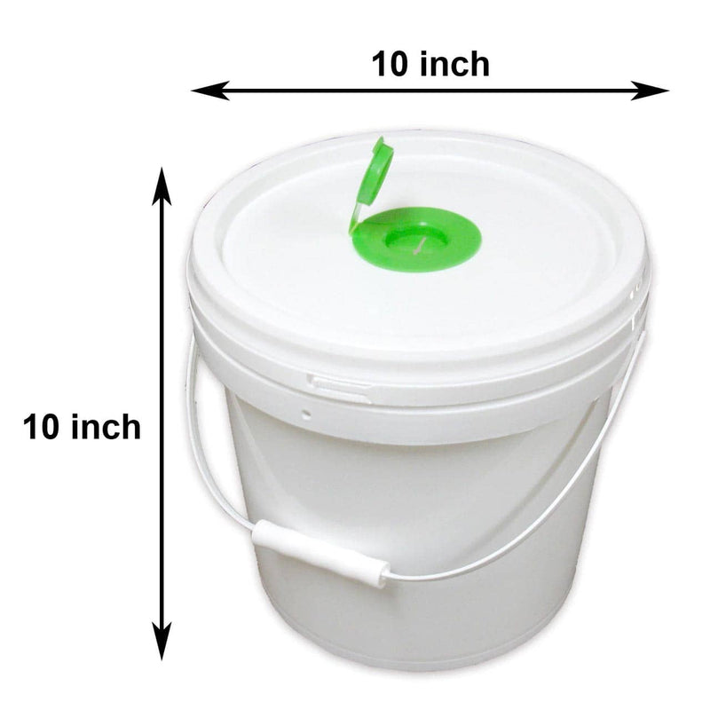 Clorox Healthcare Bleach Germicidal Wipes, 12 x 12, Unscented, 110/Refill, 2/Carton w/ Heavy Duty Plastic Wet Wipe Dispenser Bucket w/ Pop-Up Plug on Lid, 1/Carton - CLO30359CT - TotalRestroom.com