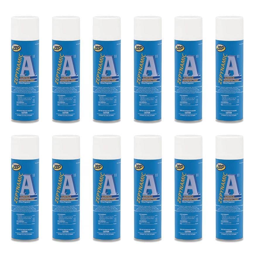 Zep ZEPYNAMIC A II Surface Disinfectant, Citrus Scent, 16 oz Can, 12/Carton - ZPP351501 - TotalRestroom.com