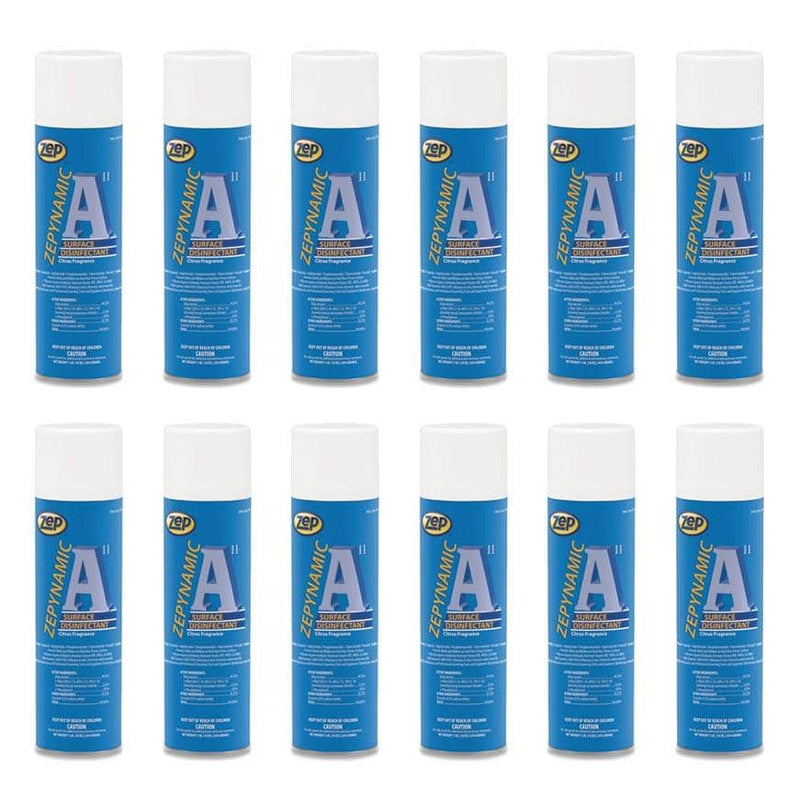 Zep ZEPYNAMIC A II Surface Disinfectant, Citrus Scent, 16 oz Can, 12/Carton - ZPP351501 - TotalRestroom.com