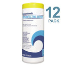 Boardwalk Disinfecting Wipes, Kills COVID-19 Virus, Lemon Scent, 35 Wipes/Pack, 12 Packs/Case - BWK455W35