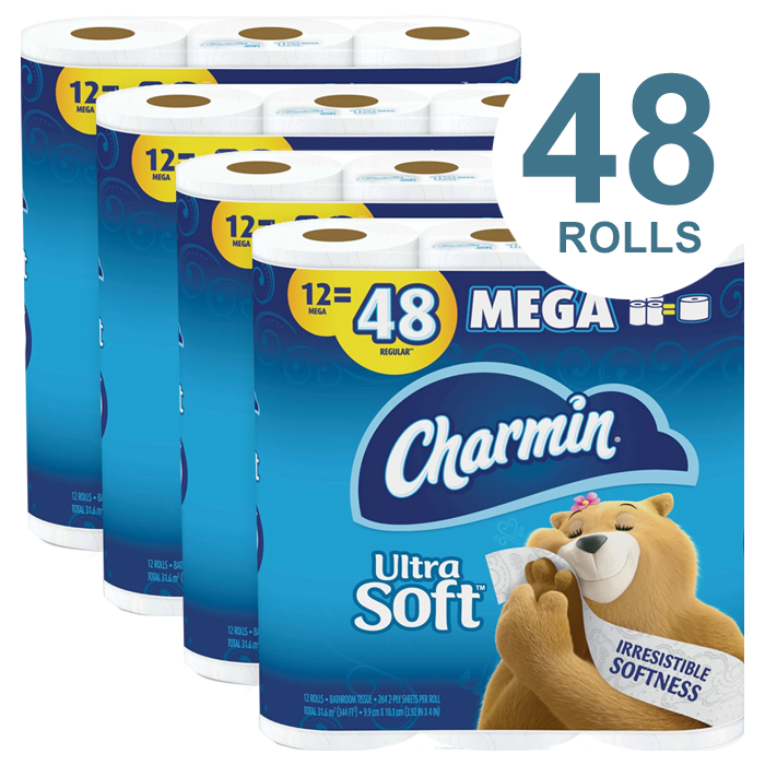 Charmin Ultra Soft Toilet Tissue, 48 Rolls/Carton - PGC79546