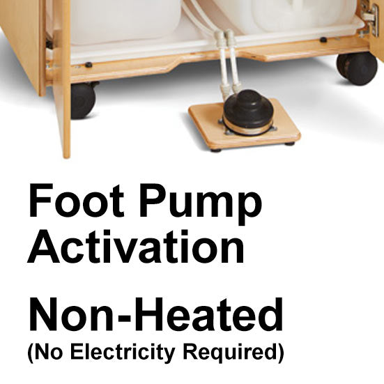 Jonti-Craft 1386JC, 38" Adult Height Portable Handwashing Sink, Foot Pump Activation, Non-Heated (No Electricity Required)