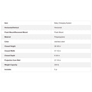 Koala Kare KB310-SSWM Horizontal Stainless Steel Surface-Mounted Baby Changing Station