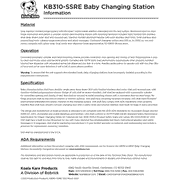Koala Kare KB310-SSRE Horizontal Stainless Steel Recessed-Mounted Baby Changing Station