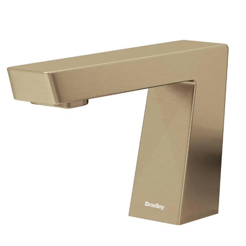 Bradley  - S53-3700-RL3-BR - Touchless Counter Mounted Sensor Faucet, .35 GPM, Brushed Brass, Zen Series