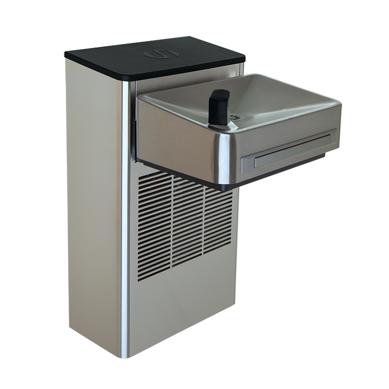 Haws 1201S Stainless Steel Wall Mount ADA Water Cooler, Electronic Valve & Pushbar Assembly