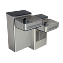 Haws 1202S Stainless Steel Hi-Lo Wall Mount ADA Water Cooler, Electronic Valve & Pushbar Assembly