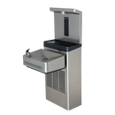 Haws 1211S Stainless Steel Wall Mount ADA Water Coole, Electronic Valve, Pushbar Assembly & Bubbler Deactivation w Sensor Operated Bottle Filler