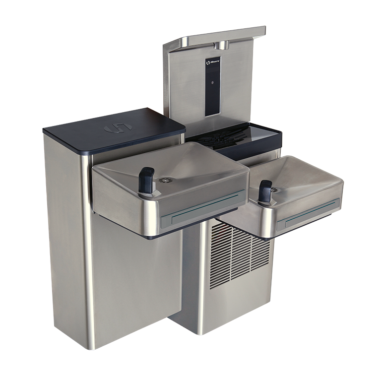 Haws 1212SF Stainless Steel Hi-Lo Wall Mount ADA Water Cooler