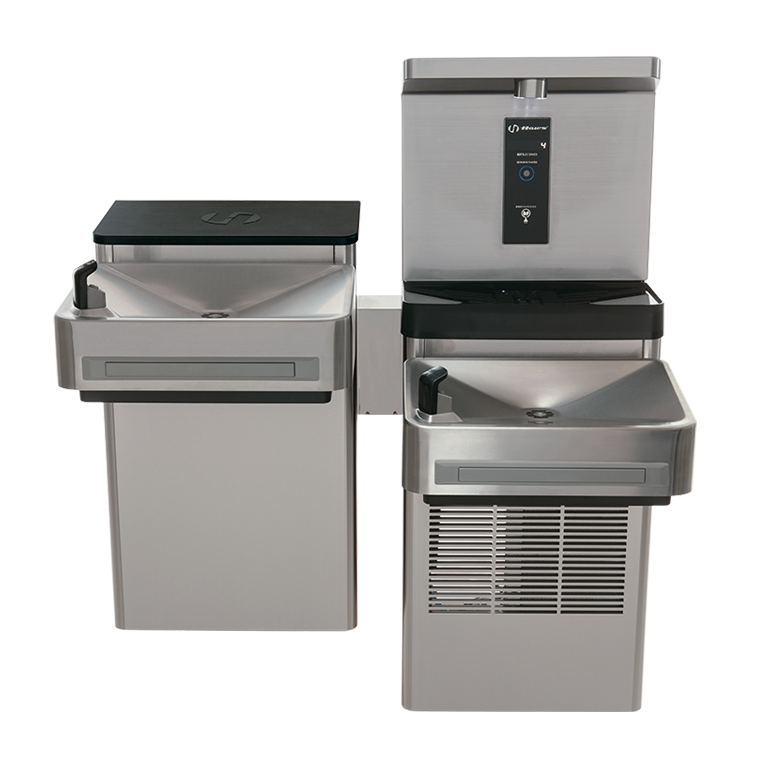 Haws 1212SF Stainless Steel Hi-Lo Wall Mount ADA Water Cooler