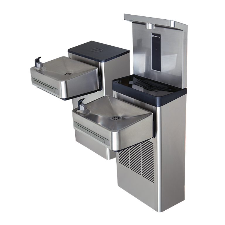 Haws 1212SF Stainless Steel Hi-Lo Wall Mount ADA Water Cooler