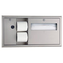 Bobrick B-3091 Recessed Toilet Tissue, Seat-Cover Dispenser and Waste Disposal, Left