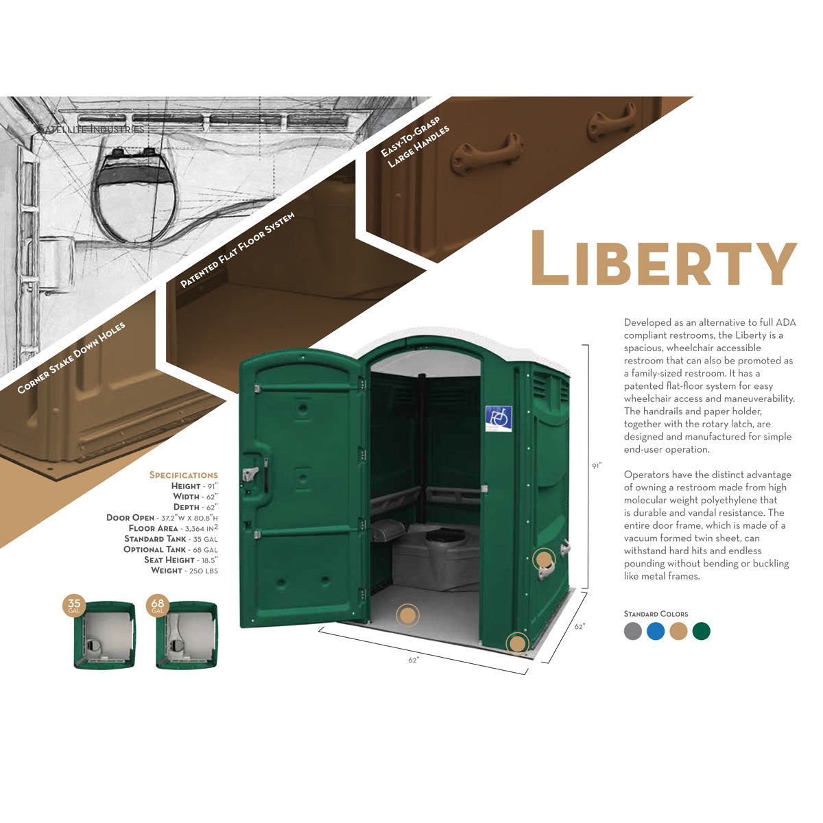 Satellite Liberty Portable Restroom (Liberty 1)