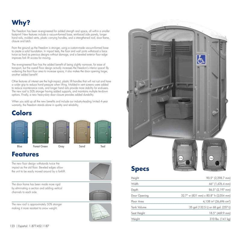 Satellite Freedom Portable Restroom (Freedom 1)