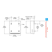 Bobrick B-9262 Fino Paper Towel Dispenser, C-Fold or Multifold Paper Towels